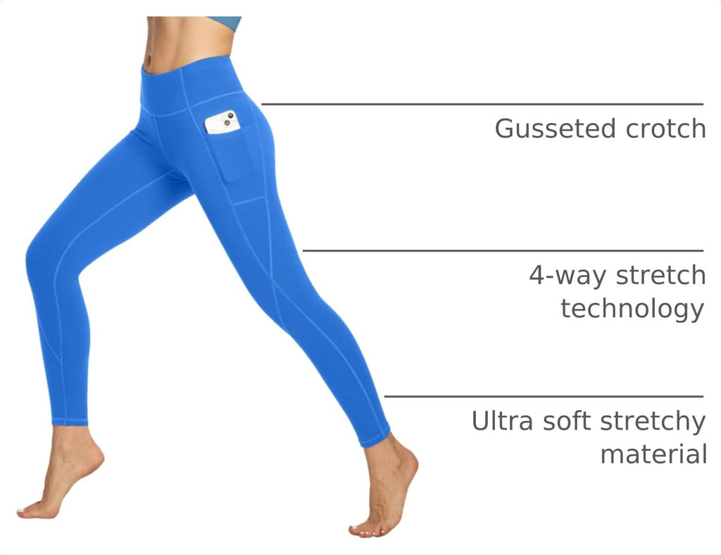 Heathyoga Leggings with Pockets for Women Tummy Control Workout Yoga Pants