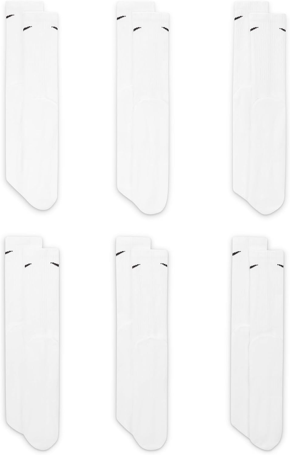Nike Adult Everyday Cushioned Training Crew Socks (6-Packs) | Mens & Womens