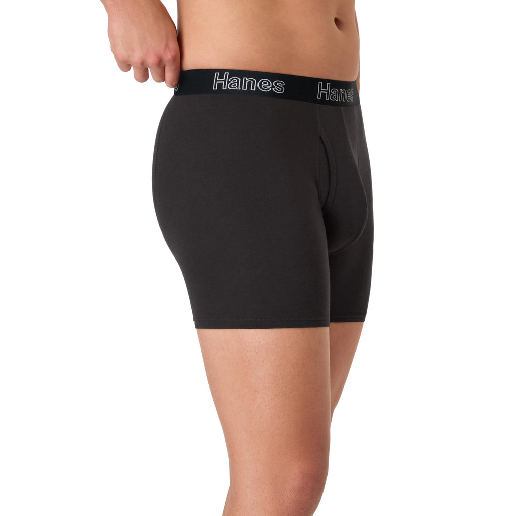 Hanes Men's Boxer Brief Underwear Pack, Stretch Cotton Boxer Briefs for Men, Moisture-wicking, 6-pack