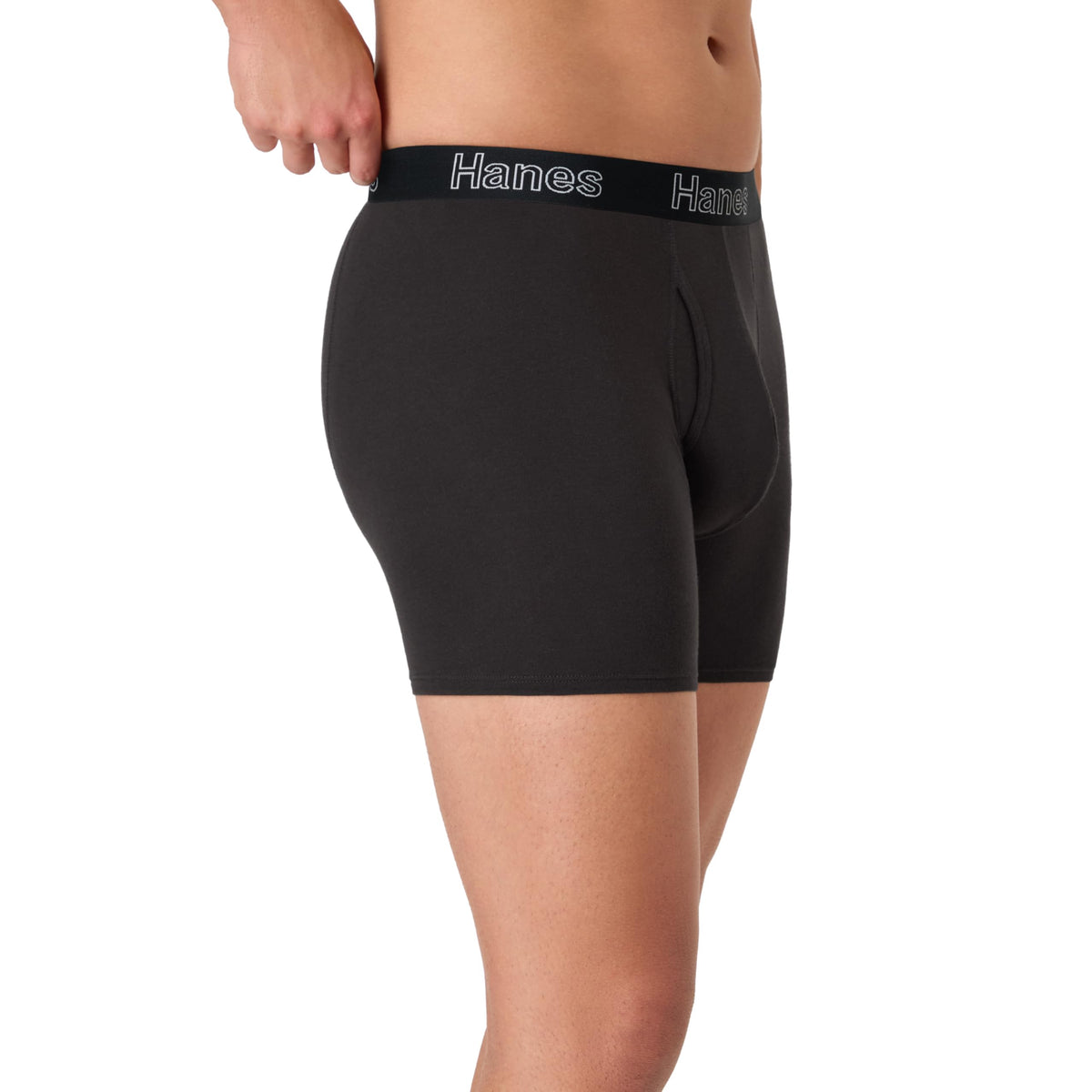 Hanes Men's Boxer Brief Underwear Pack, Stretch Cotton Boxer Briefs for Men, Moisture-wicking, 6-pack