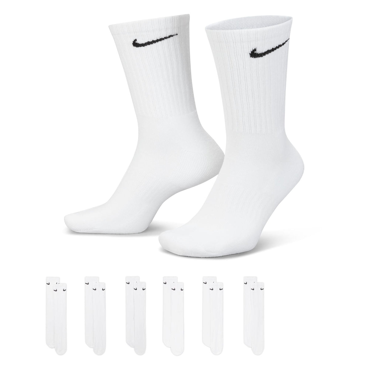 Nike Adult Everyday Cushioned Training Crew Socks (6-Packs) | Mens & Womens