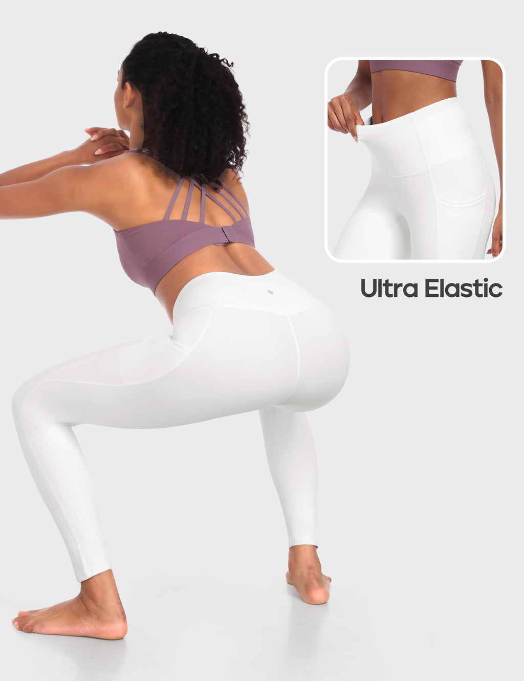 Heathyoga Leggings with Pockets for Women Tummy Control Workout Yoga Pants