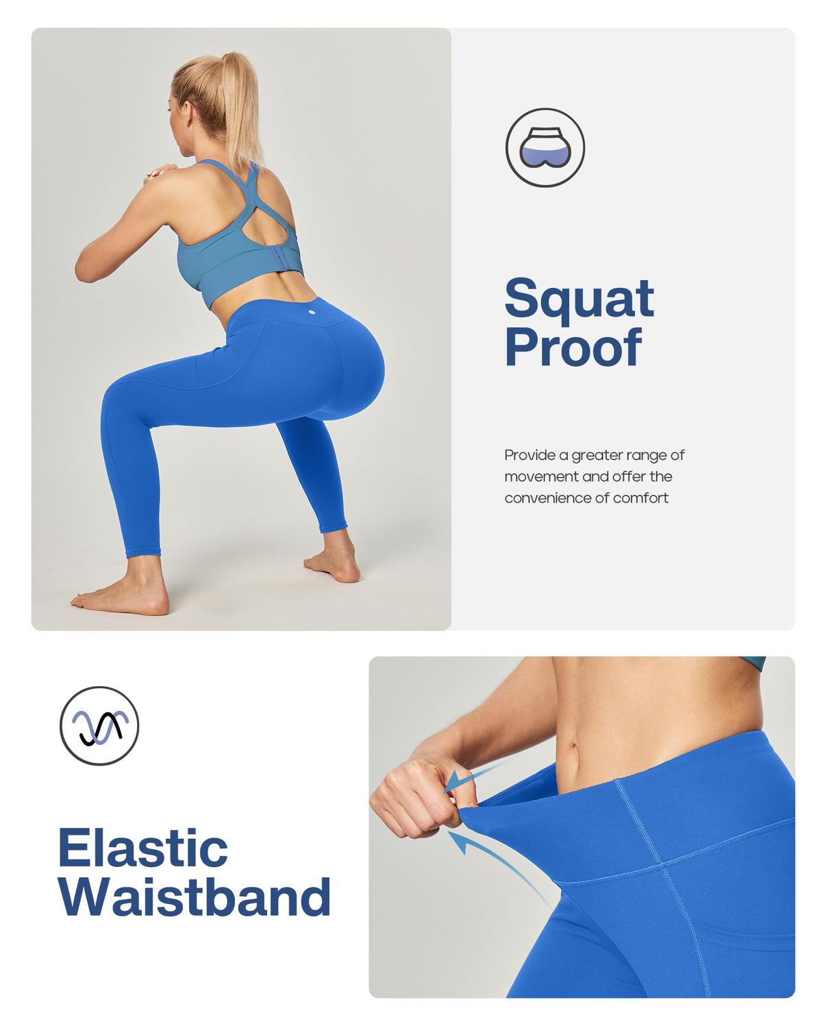 Heathyoga Leggings with Pockets for Women Tummy Control Workout Yoga Pants