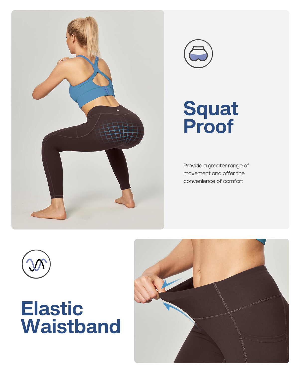 Heathyoga Leggings with Pockets for Women Tummy Control Workout Yoga Pants