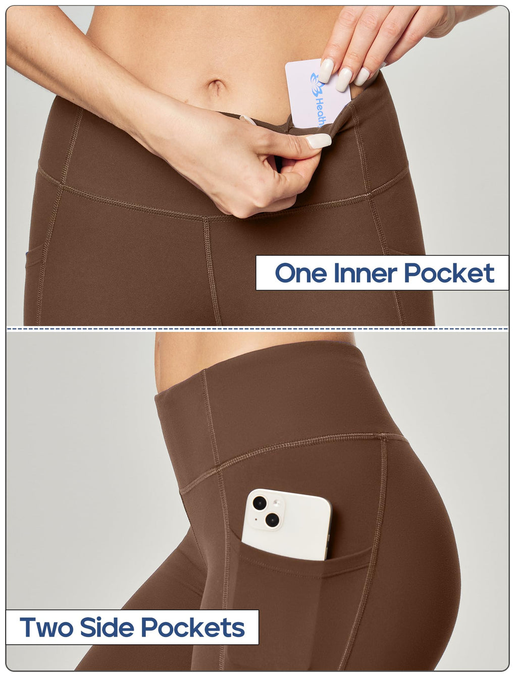 Heathyoga Leggings with Pockets for Women Tummy Control Workout Yoga Pants