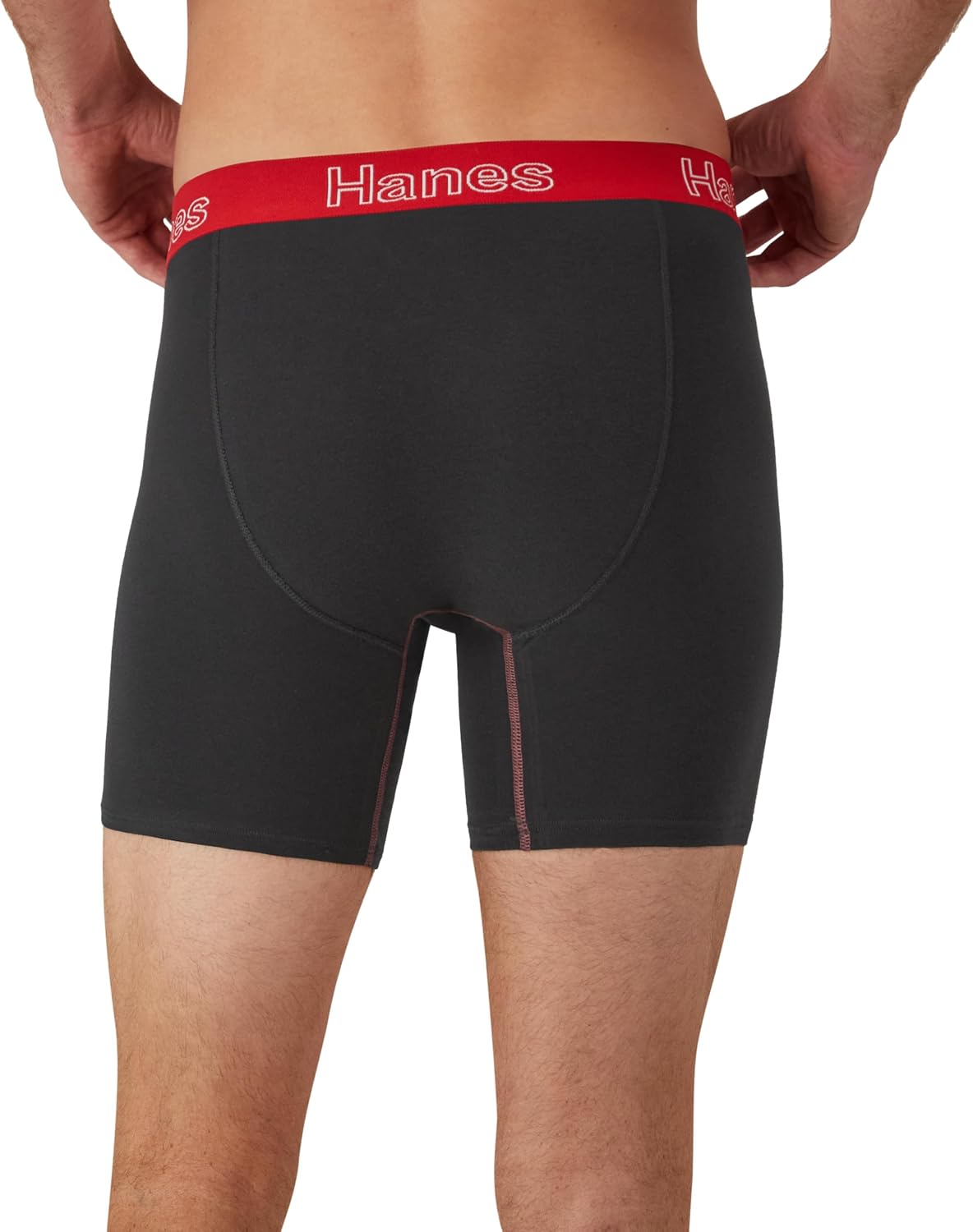 Hanes Men's Boxer Brief Underwear Pack, Stretch Cotton Boxer Briefs for Men, Moisture-wicking, 6-pack