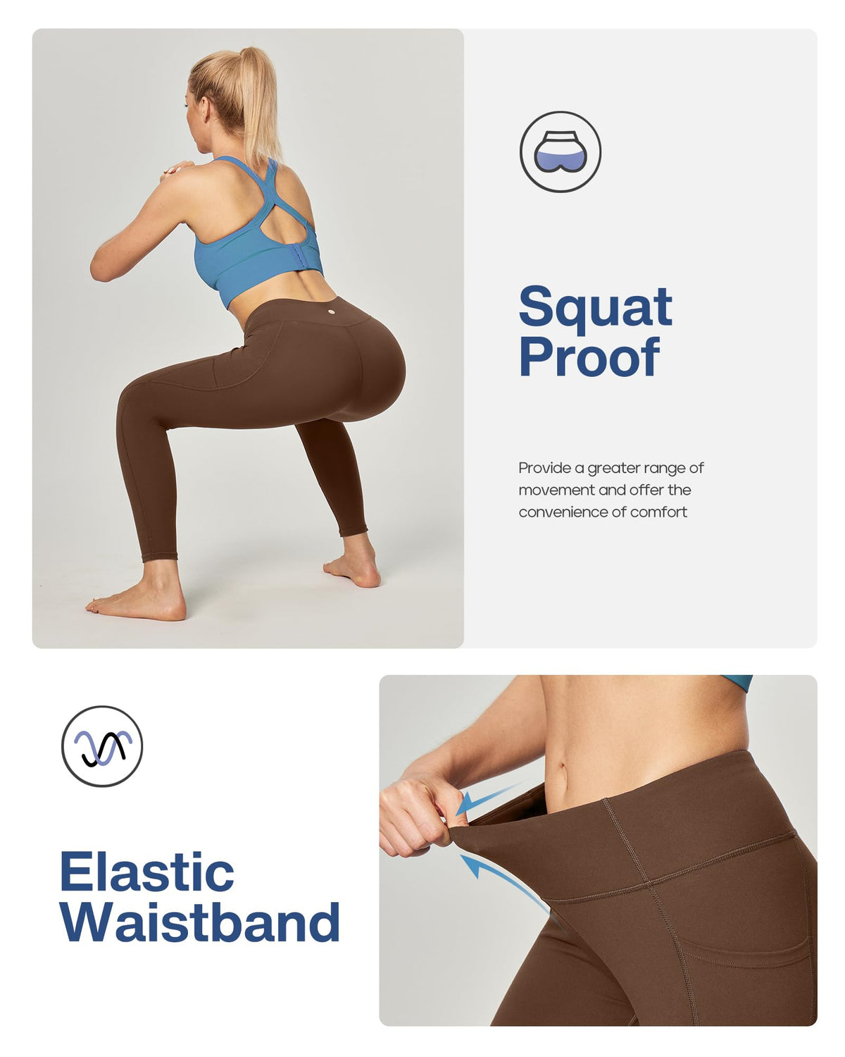 Heathyoga Leggings with Pockets for Women Tummy Control Workout Yoga Pants