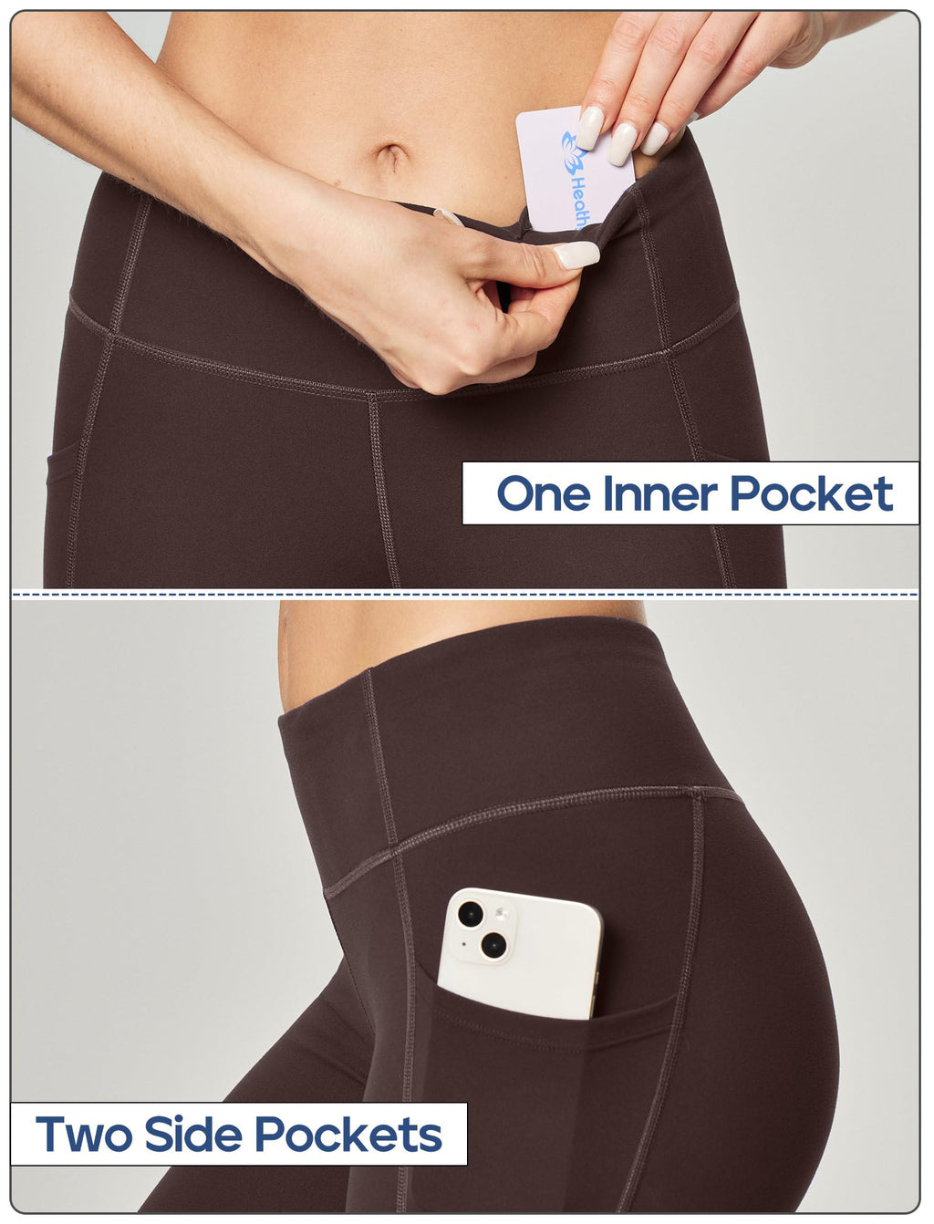 Heathyoga Leggings with Pockets for Women Tummy Control Workout Yoga Pants
